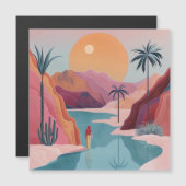 Abstrakte Landschaft von Boho (18) Magnetkarte (Vorne/Hinten)