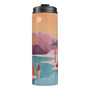 Abstrakte Landschaft von Boho (18) Thermosbecher