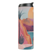 Abstrakte Landschaft von Boho (18) Thermosbecher (Nach links gedreht)