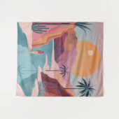 Abstrakte Landschaft von Boho (18) Wandteppich (Vorderseite (Horizontal))