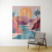 Abstrakte Landschaft von Boho (18) Wandteppich (Beispiel)