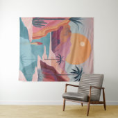 Abstrakte Landschaft von Boho (18) Wandteppich (Beispiel (Horizontal))