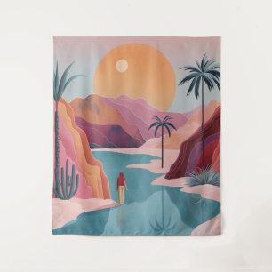 Abstrakte Landschaft von Boho (18) Wandteppich