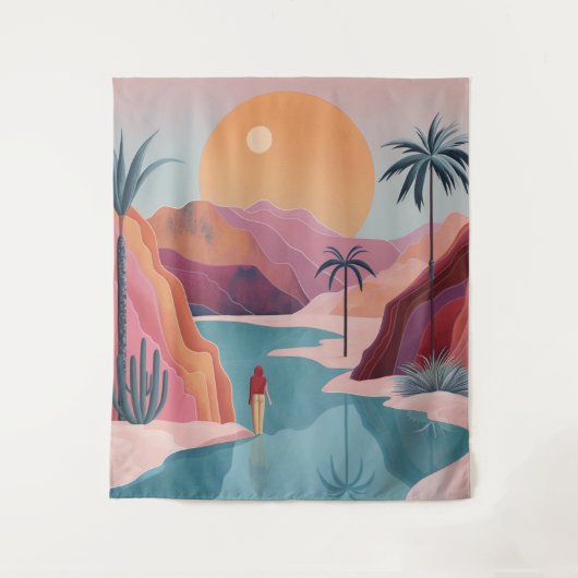 Abstrakte Landschaft von Boho (18) Wandteppich (Vorderseite)
