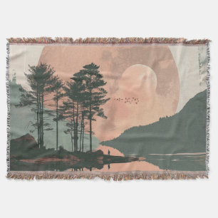 Abstrakte Landschaft von Boho (1) Decke