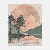 Abstrakte Landschaft von Boho (1) Fleecedecke (Vorderseite)