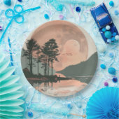 Abstrakte Landschaft von Boho (1) Pappteller (Party)