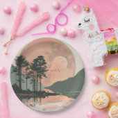 Abstrakte Landschaft von Boho (1) Pappteller (Party)