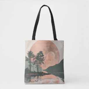Abstrakte Landschaft von Boho (1) Tasche
