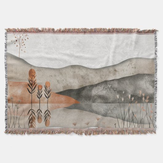 Abstrakte Landschaft von Boho (3) Decke (Vorderseite)