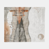 Abstrakte Landschaft von Boho (3) Fleecedecke (Vorderseite (Horizontal))