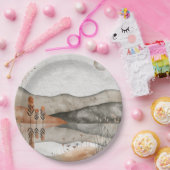 Abstrakte Landschaft von Boho (3) Pappteller (Party)