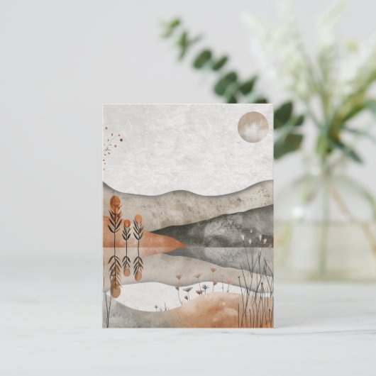 Abstrakte Landschaft von Boho (3) Postkarte (Stehend Vorderseite)