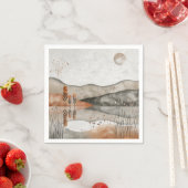 Abstrakte Landschaft von Boho (3) Serviette (Beispiel)