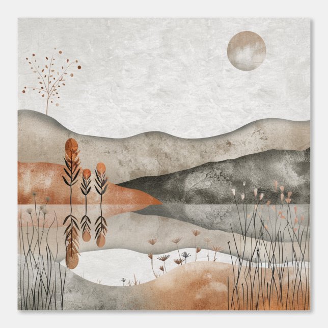 Abstrakte Landschaft von Boho (3) Tapete (Vorderseite)
