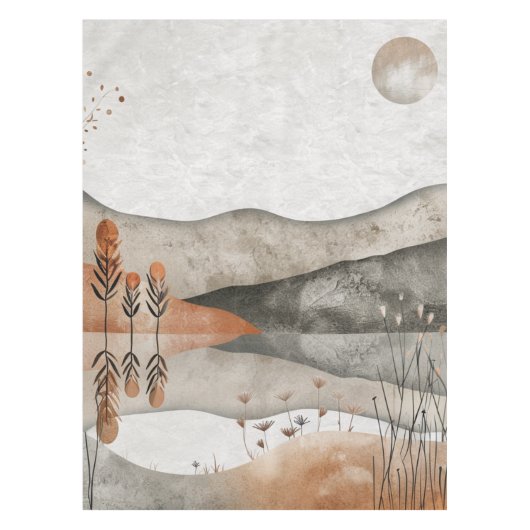 Abstrakte Landschaft von Boho (3) Tischdecke (Vorderseite)