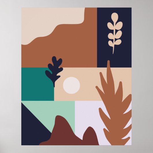 Abstrakte Landschaft von Boho Poster (Vorne)