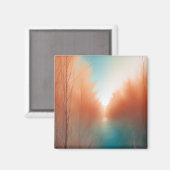 Abstrakte Landschaft Wald Natur Hintergrund Kunst Magnet (Vorderseite/Rückseite)