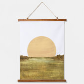 Abstrakte Landschaft Wandteppich Mit Holzrahmen (Vorderseite)