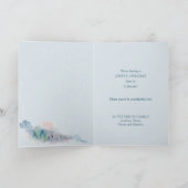 Abstrakte Landschaft Wolf im Schnee Weihnachtsfreu Karte (Innenseite)