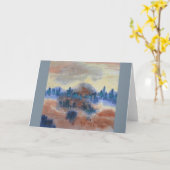 Abstrakte Landschaft - Wüste, Pferde und Reiter Karte (Gelbe Blume)