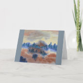 Abstrakte Landschaft - Wüste, Pferde und Reiter Karte (Vorderseite)