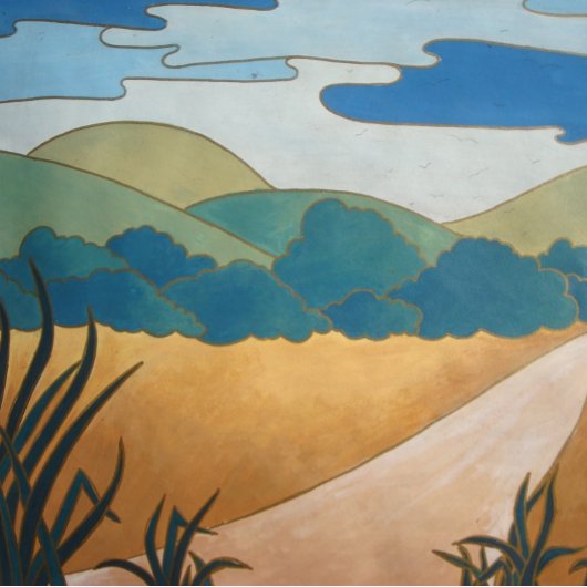 abstrakte Landschaft, zeitgenössische Kunst Puzzle