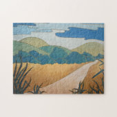 abstrakte Landschaft, zeitgenössische Kunst Puzzle (Horizontal)