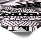 Abstrakte Landschaftsbrücken und Flüsse Poster (Ecke)