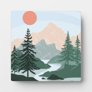 Abstrakte Landschaftsdarstellung Fotoplatte