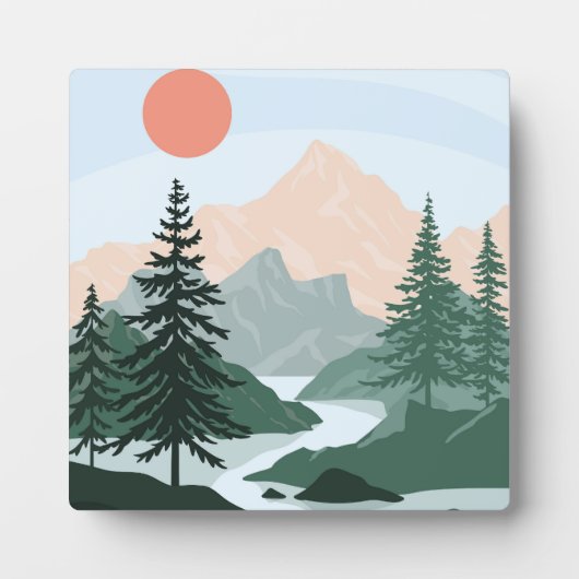 Abstrakte Landschaftsdarstellung Fotoplatte (Vorderseite)