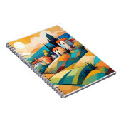 Abstrakte Landschaftsdorf Kampagne Hintergrund Kun Notizblock (Rechte Seite)