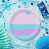 Abstrakte Landschaftsgrafik-Papierplatte Pappteller (Party)