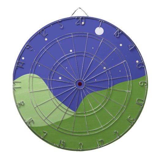 abstrakte Landschaftskunst Dartscheibe (vorne)