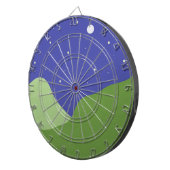 abstrakte Landschaftskunst Dartscheibe (Vorderseite rechts)
