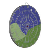 abstrakte Landschaftskunst Dartscheibe (Vorderseite Links)
