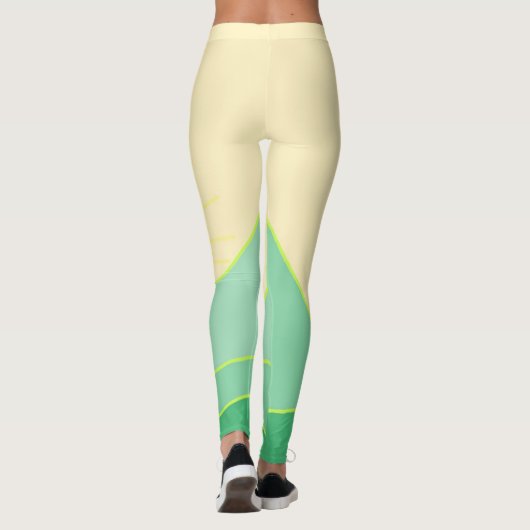 abstrakte Landschaftskunst Leggings (Rückseite)