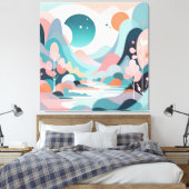 Abstrakte Landschaftskunst Leinwanddruck (Insitu (Schlafzimmer))