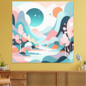 Abstrakte Landschaftskunst Leinwanddruck (Insitu (Wohnzimmer))