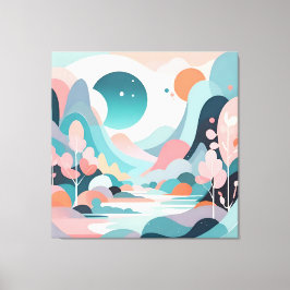 Abstrakte Landschaftskunst Leinwanddruck