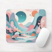 Abstrakte Landschaftskunst Mousepad (Mit Mouse)