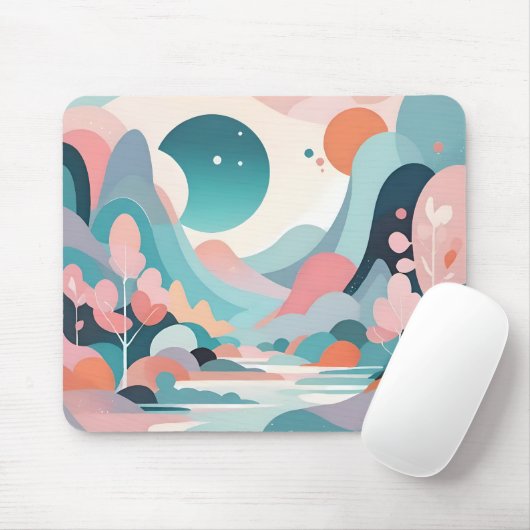 Abstrakte Landschaftskunst Mousepad (Mit Mouse)