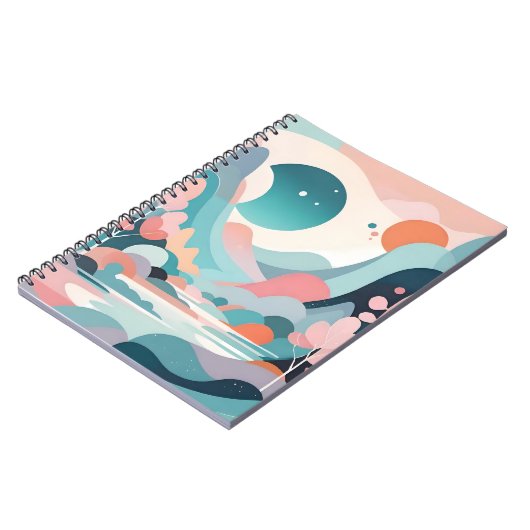 Abstrakte Landschaftskunst Notizblock (Linke Seite)