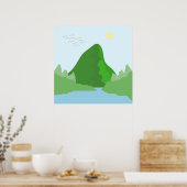 abstrakte Landschaftskunst Poster (Küche)