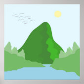 abstrakte Landschaftskunst Poster (Vorne)