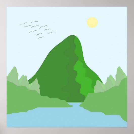 abstrakte Landschaftskunst Poster (Vorne)