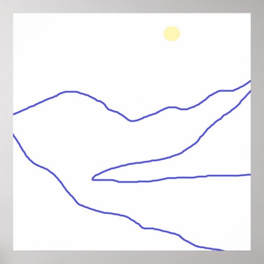 abstrakte Landschaftskunst Poster (Vorne)