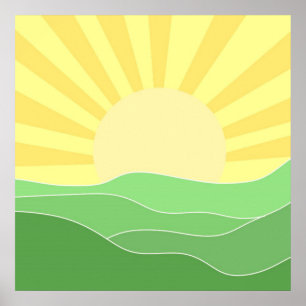 abstrakte Landschaftskunst Poster