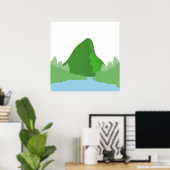 abstrakte Landschaftskunst Poster (Heimbüro)