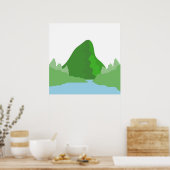 abstrakte Landschaftskunst Poster (Küche)